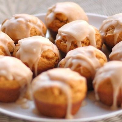 Maple Glazed Pumpkin Muffins