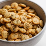 Ranch Crackers in a bowl