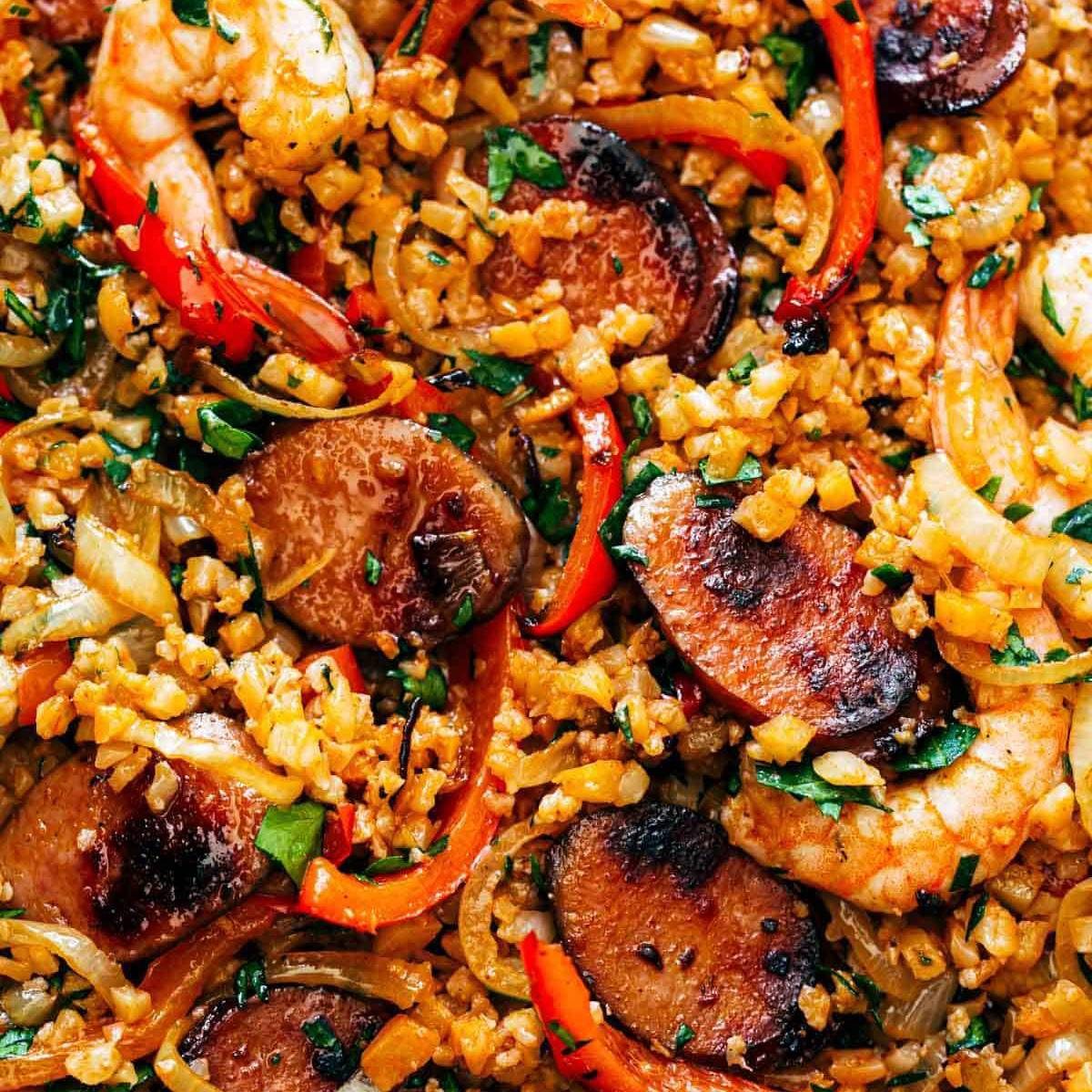 Sheet pan jambalaya.