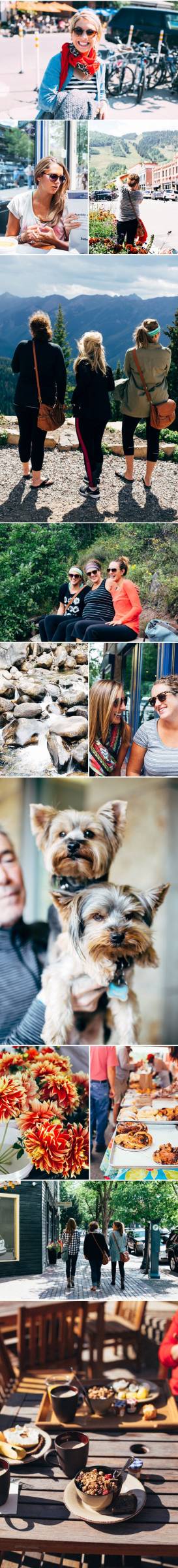 Collage of images from vacation.